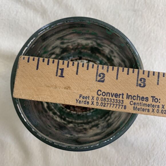 Glass Candle Holder Votive Tealight Christmas Holiday Snowflake Green Silver Joy - Picture 9 of 13